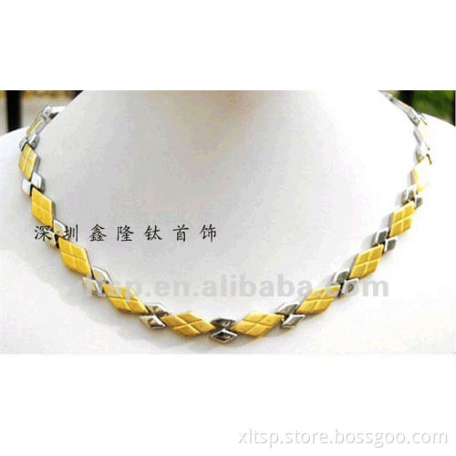 Hot Titanium Magnetic Gold Necklace Jewelry